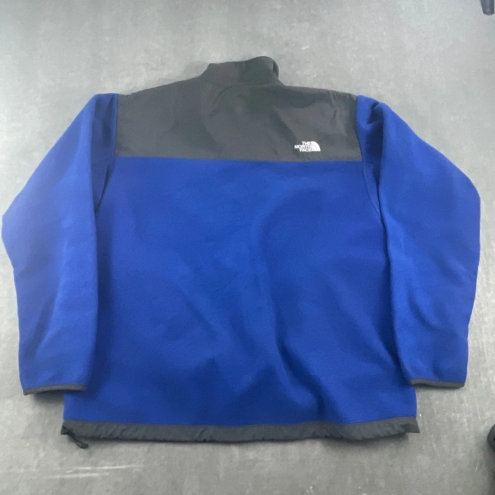 The North Face Mens XL Blue Denali Fleece Jacket Full Zip Overlay